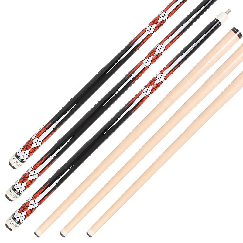 TQG-SX-069-4 Factory Direct Sale-Cheap Pool Cue Accessories Maple Butt Handmade Leather Stainless Steel Snooker Billiard Cues