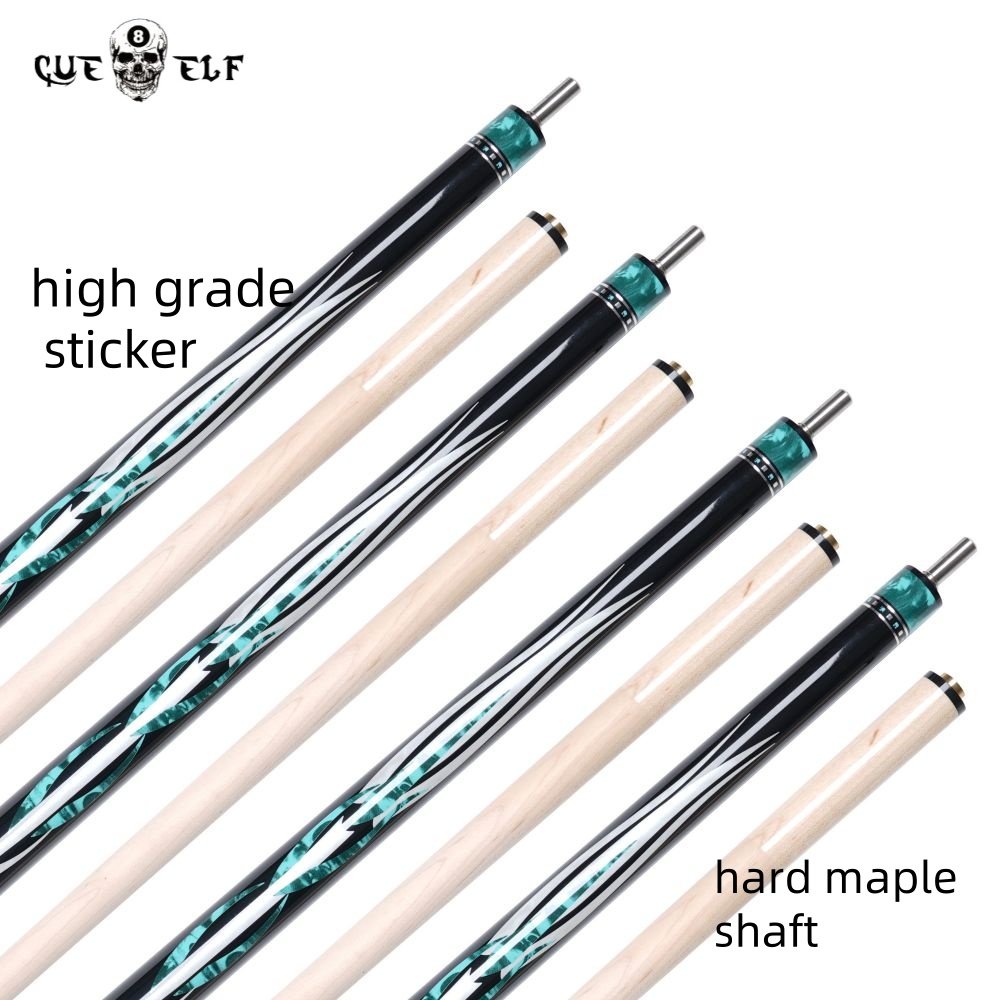 CUEELF High Quality Sticker Maple Wood Carom Cue Economic Firm Pool Cue 12mm Tip Size 142CM