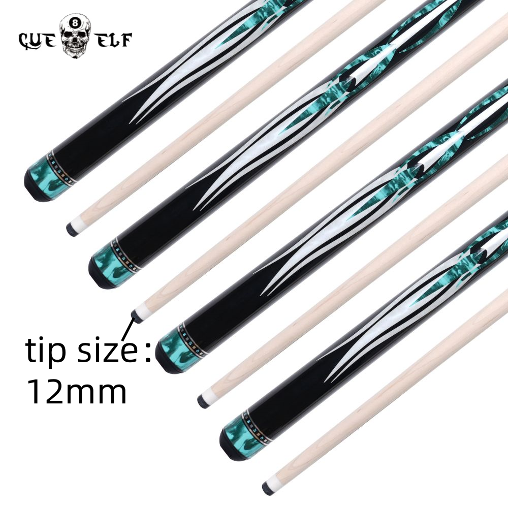CUEELF High Quality Sticker Maple Wood Carom Cue Economic Firm Pool Cue 12mm Tip Size 142CM
