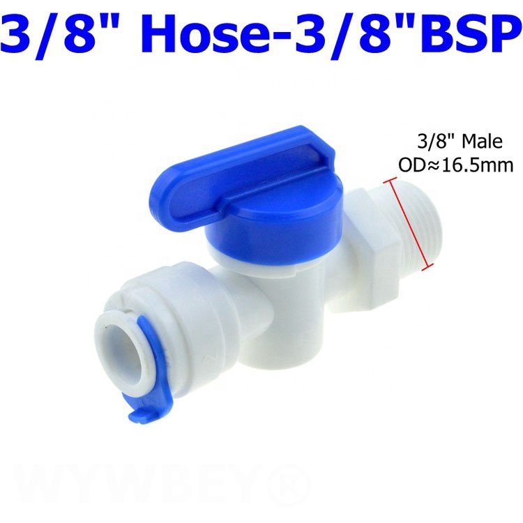 RO Water Filter Straight 1/4" 3/8" OD Hose 1/4"BSP 1/2" Male Thread Quick Connect Fittings Plastic Ball Valvula De Retencion