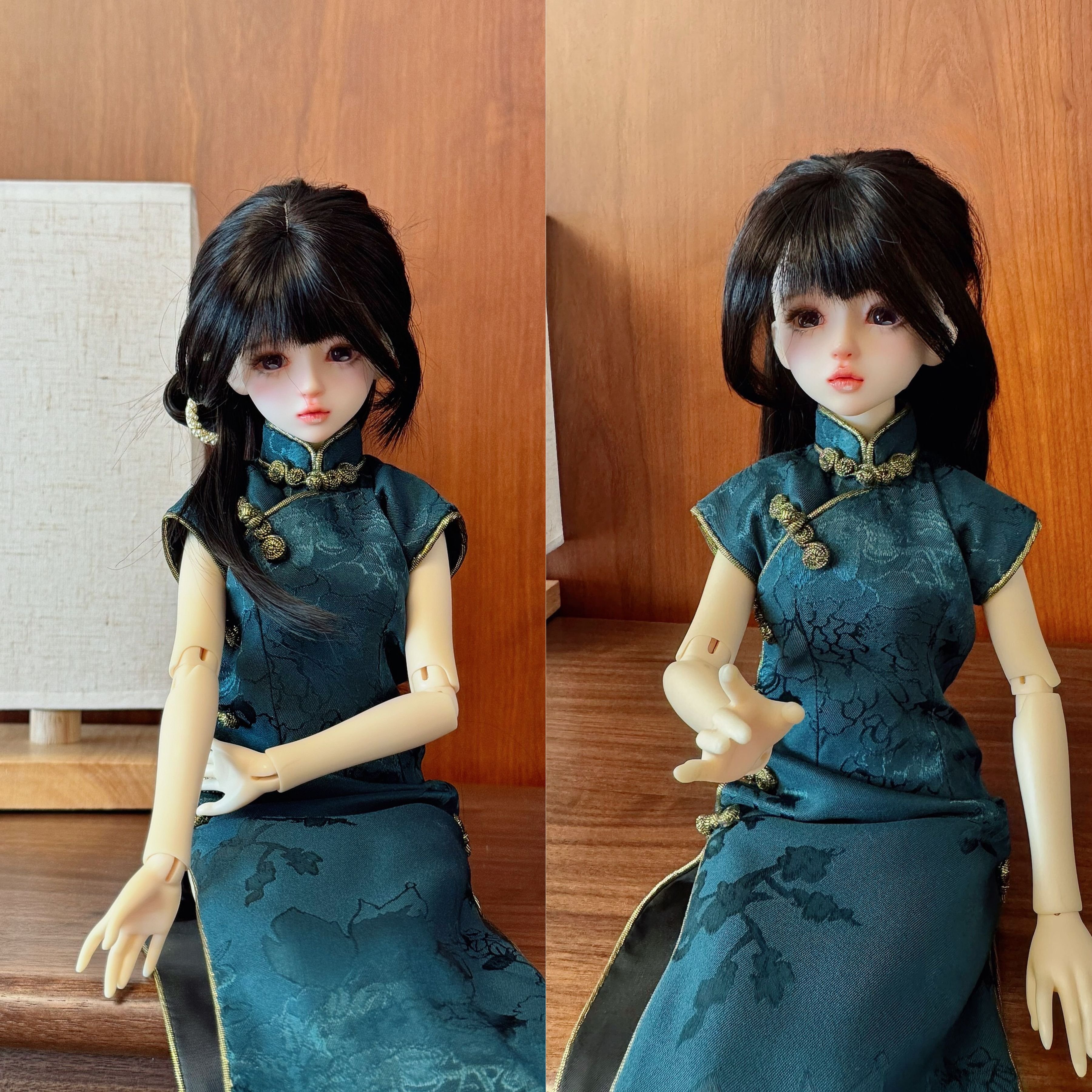 High Quality 1/3 Bjd Doll and 1/4 Ball Jointed Doll Clothes Cheongsam for 18 Inch and 24 Inch Doll
