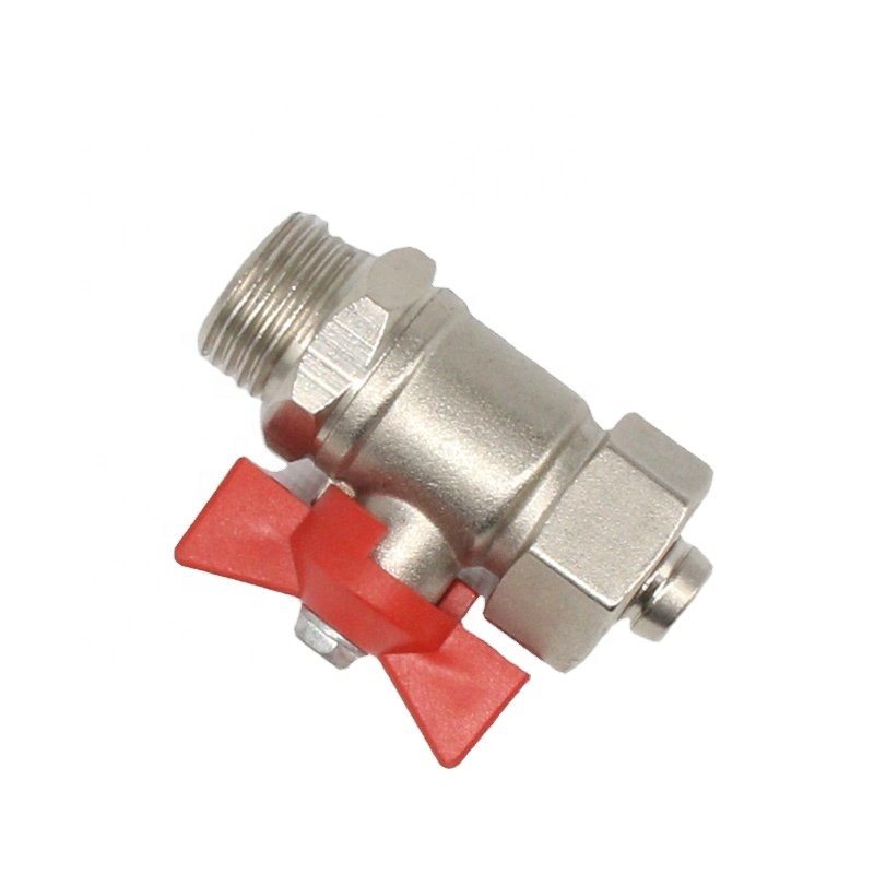 Green Rain Valves 1/2" Brass Ball Valve with Screw Joint, PTFE-NBR and Butterfly Handle