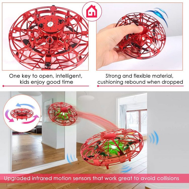 Dimdu Induction Aircraft Anti-collision Hand Ball Flying Toys Gift Suspension Induction Children Flying Spinner Ball