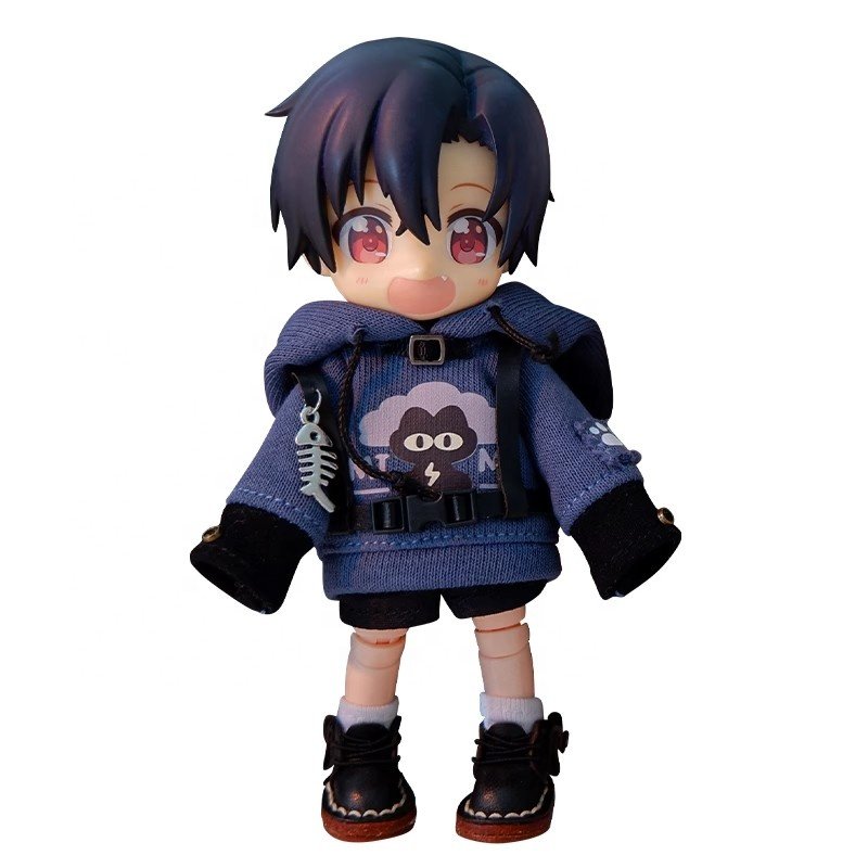 1/12 BJD Doll Clothes Hat + Shirt +Shoes+Doll Bag + Pants Doll Accessories Set for OB11,YMY 4.3 Inches Doll Body,GSC,Blind Box