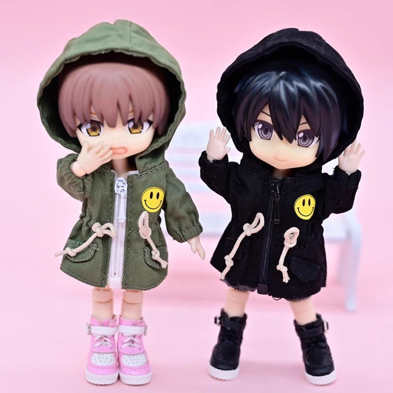 1/12 BJD Doll Clothes Hat + Shirt +Shoes+Doll Bag + Pants Doll Accessories Set for OB11,YMY 4.3 Inches Doll Body,GSC,Blind Box