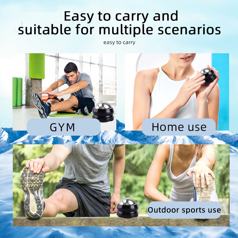 Cryo Massage Ball 2024 Stainless Steel OEM Ice Cold Ball Leg Neck Back Massager Roller Ball Cold Therapy Ice Roller Massage Tool