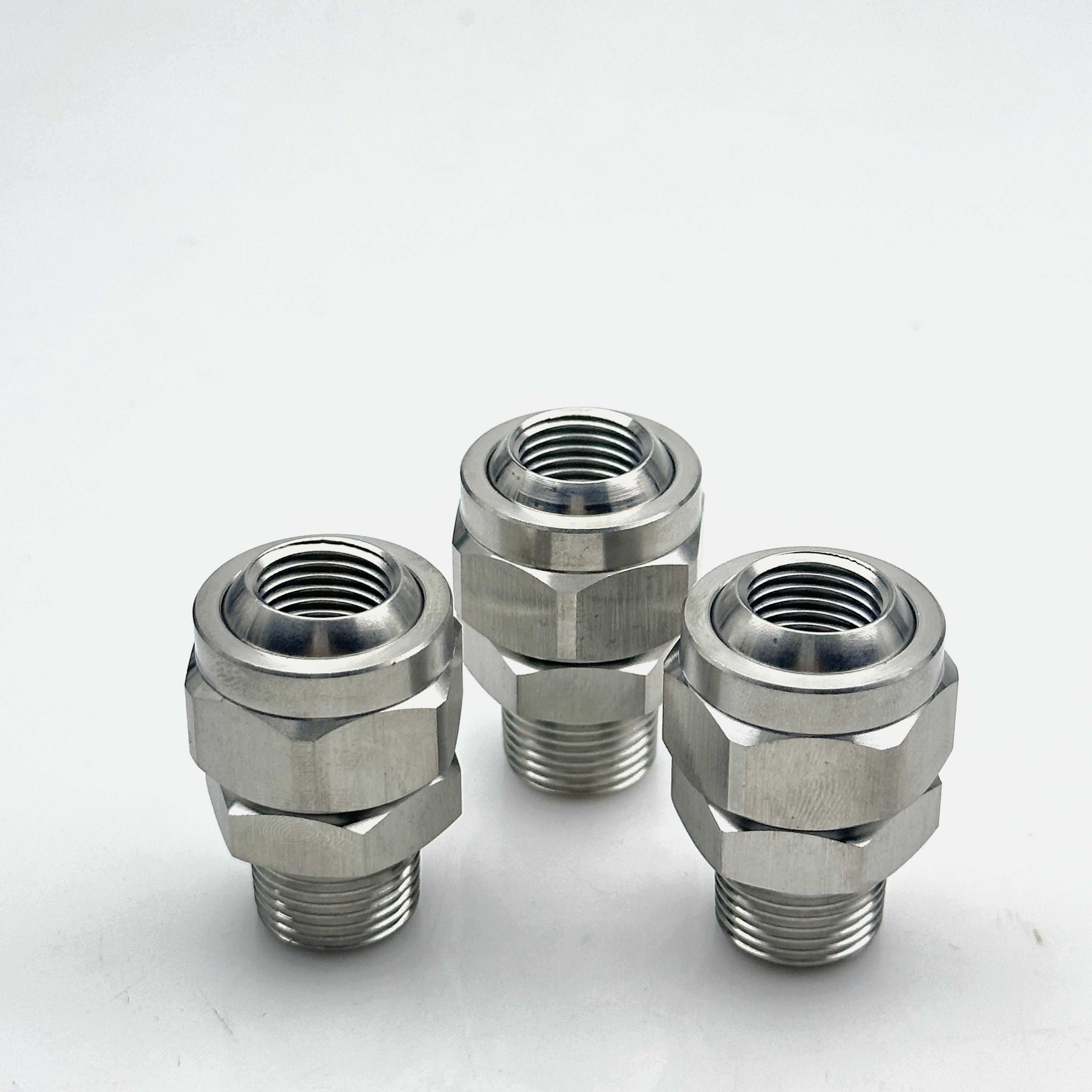 304 Ss 155 Adjustable Ball Joint 45 Degree Thread Nozzle Universal Ball Joint Adjustable Solid Cone Spray Nozzle