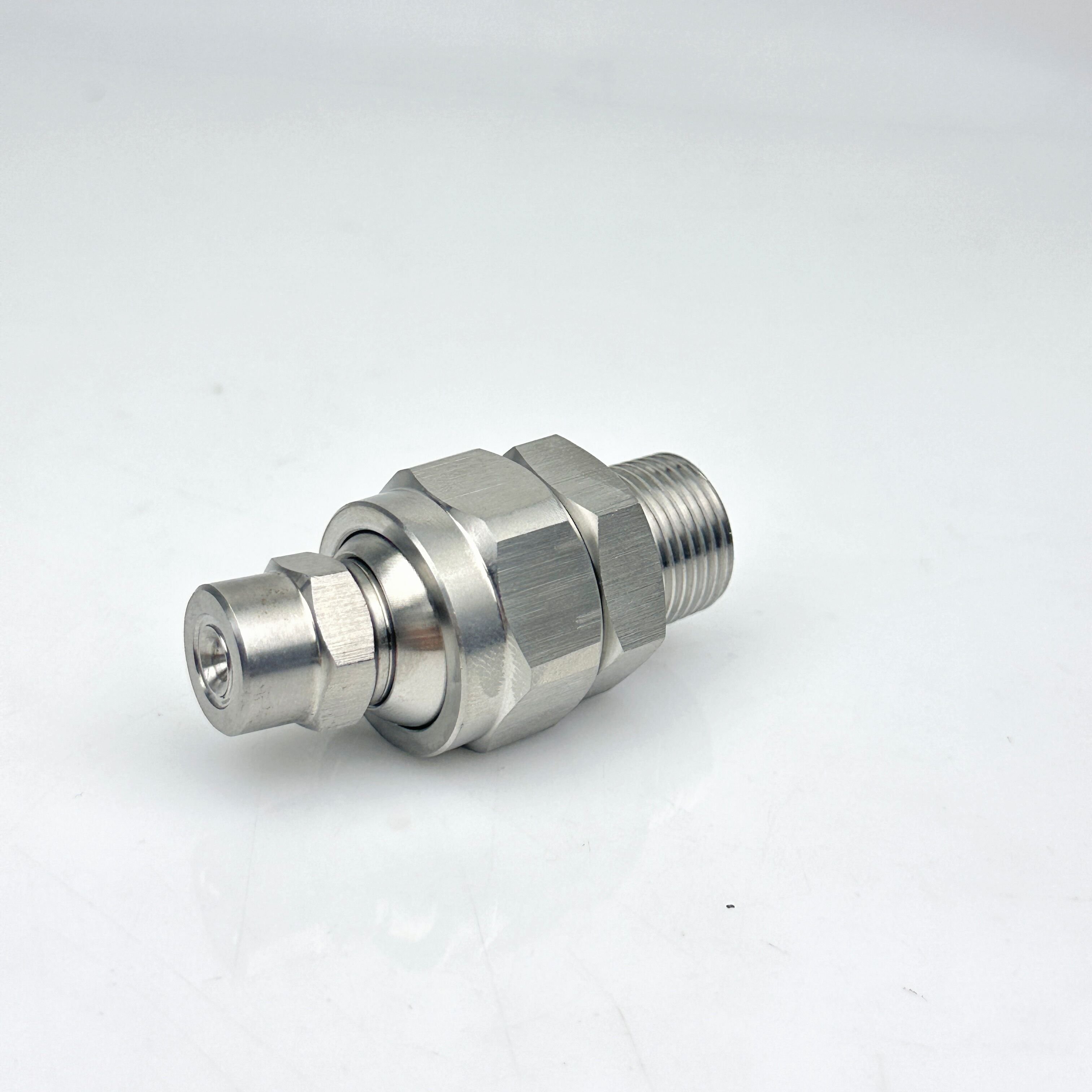 304 Ss 155 Adjustable Ball Joint 45 Degree Thread Nozzle Universal Ball Joint Adjustable Solid Cone Spray Nozzle