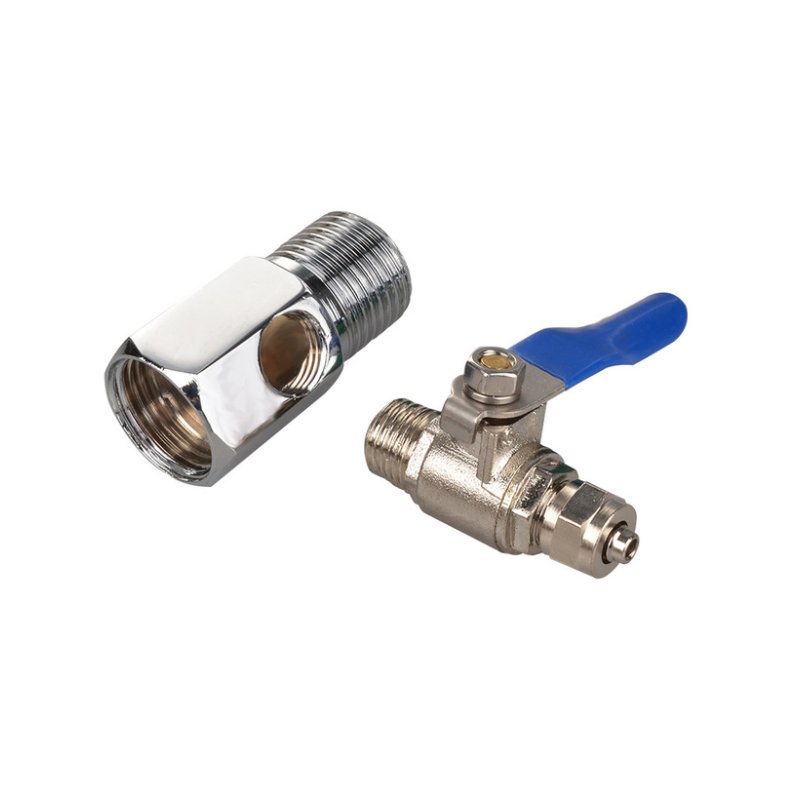 1/2'' to 1/4'' Valve Ball Valve Tee Connector Quick Connect RO Feed Water Adapter Valve