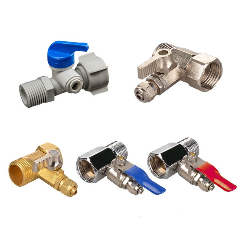 1/2'' to 1/4'' Valve Ball Valve Tee Connector Quick Connect RO Feed Water Adapter Valve