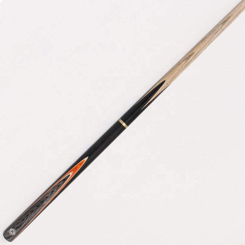 TQG-JX-029 Dyed Ebony Stick with Three-Quarters Brass Joint 10mm White Wax Wood Pool Cue Handmade 57\" Ash Tip Snooker Cue