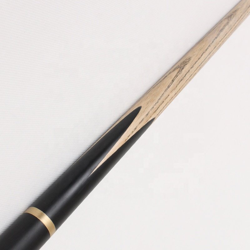 TQG-JX-029 Dyed Ebony Stick with Three-Quarters Brass Joint 10mm White Wax Wood Pool Cue Handmade 57\" Ash Tip Snooker Cue