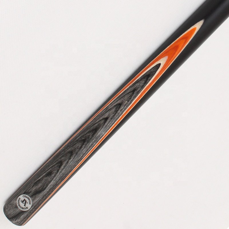 TQG-JX-029 Dyed Ebony Stick with Three-Quarters Brass Joint 10mm White Wax Wood Pool Cue Handmade 57\" Ash Tip Snooker Cue