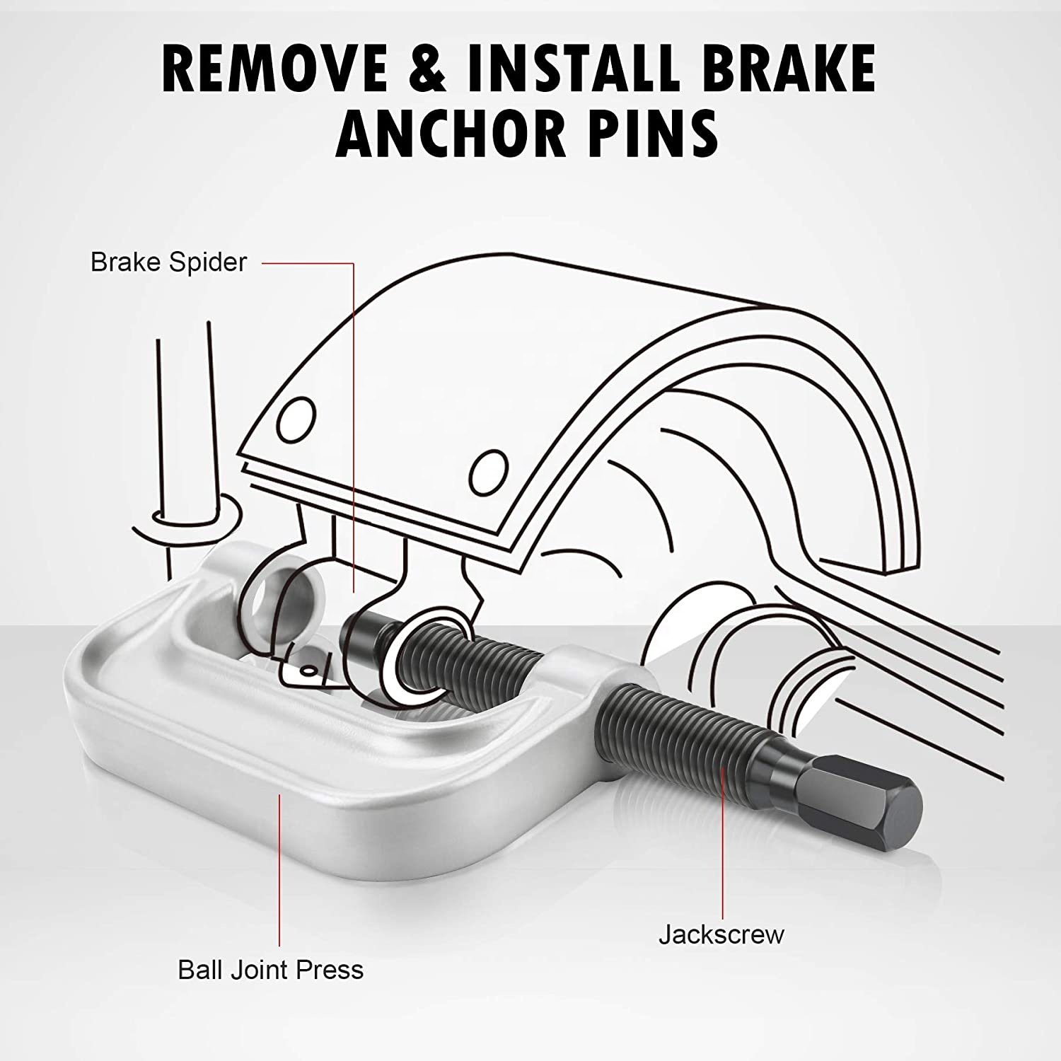 VIKTEC 2WD & 4WD Car Repair Remover Installer Ball Joint Service Auto Tool Kit