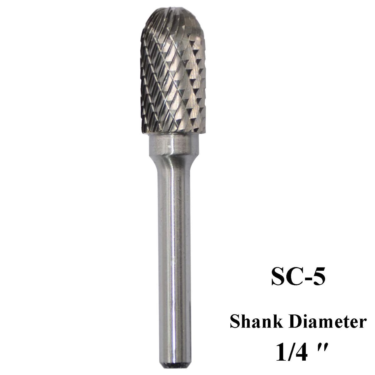 Sc-5 Strawberries Carbide Burr 1/4 Inch Shank Cylinder Ball Shape With End Cut Podiatry Carbide Burrs for Stone