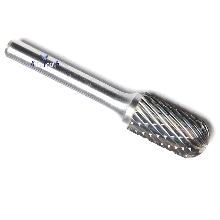 Sc-5 Strawberries Carbide Burr 1/4 Inch Shank Cylinder Ball Shape With End Cut Podiatry Carbide Burrs for Stone