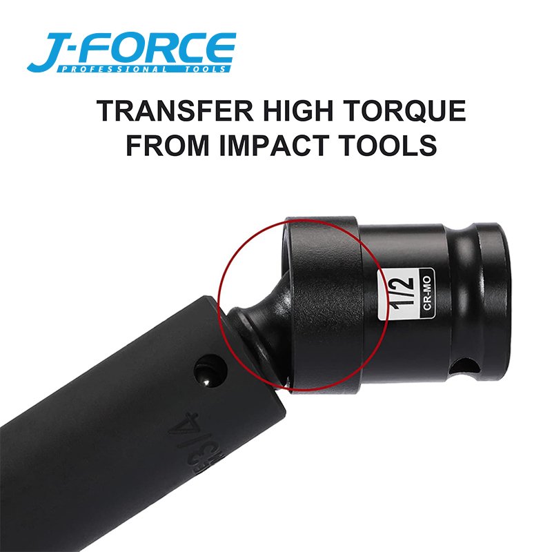 15pcs Metric Universal Joint 3/8 Inch Drive Shallow Universal IChrome Molybdenum Automotive Drive Impact Socket Set Wrench Set