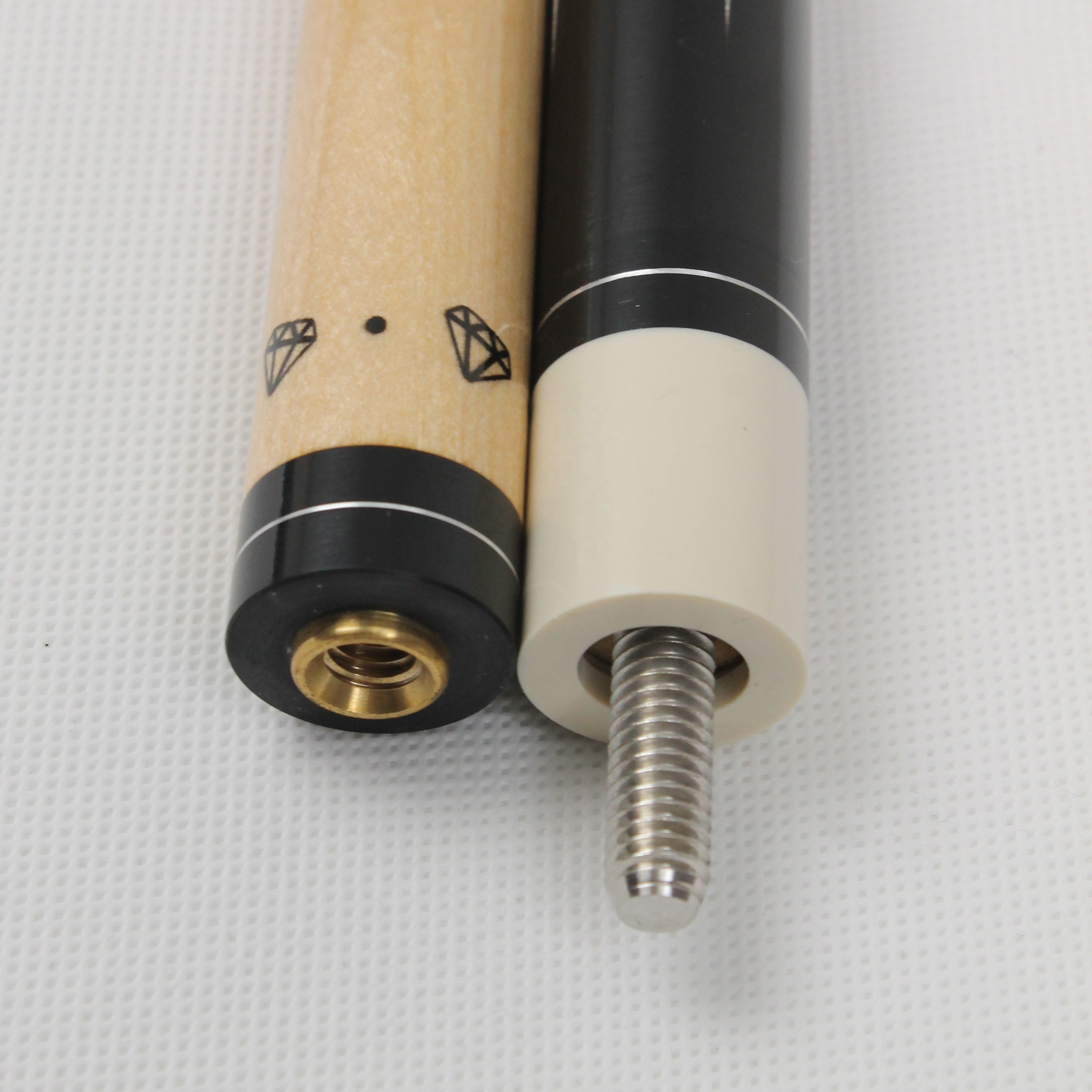 TQG-JX-001-1 High Quality Ash Wood Pool Cue Stick Handmade 1/2 Joint Snooker Cue with 10mm Ebony Fiberglass Butt Sleeve 13mm Tip