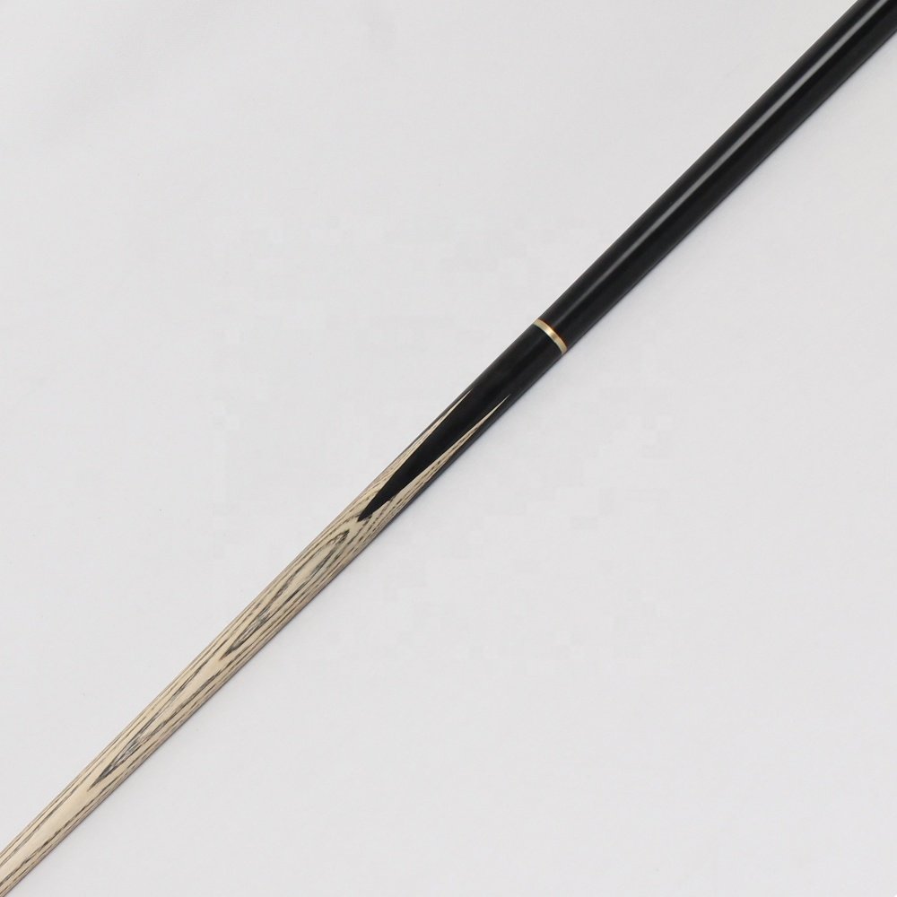 TQG-JX-008 Snooker Cue Tip 9.5mm Three-Quarters White Wax Wood Blended Ebony Stainless Steel Joint with Ash Wood Butt Sleeve