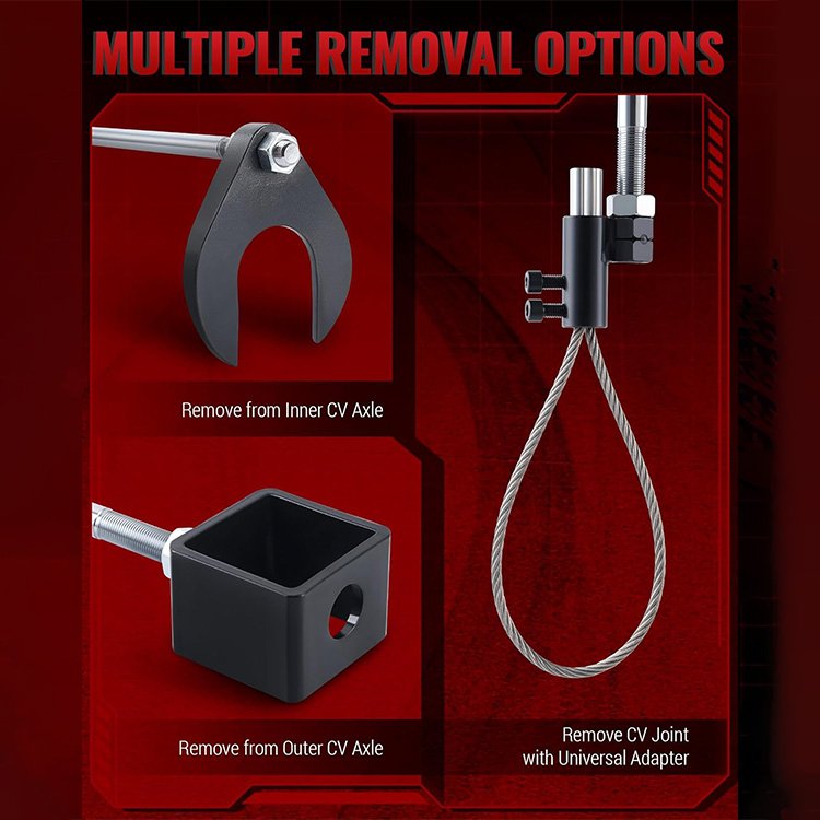 Front Wheel Drive Axle Half Shaft Removal Tool Kit With Inner Cv Axle Puller With Heavy Duty Slide Hammer