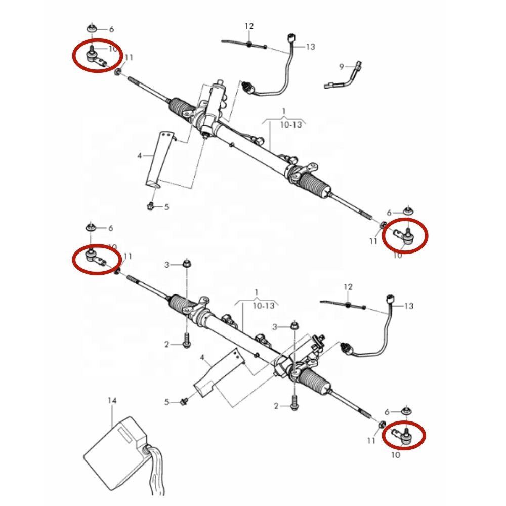 For Bentley Mulsanne Tie Rod Outer Ball Joint OEM 3Y0422811