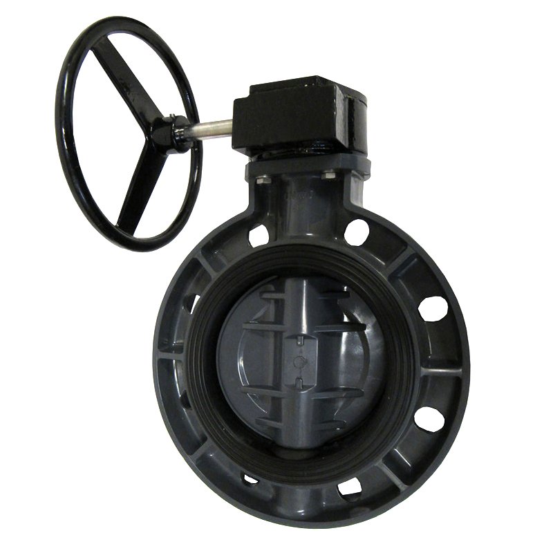 COVNA Flange Type DC 12V Modulating Electric Motorized Butterfly Valve CPVC Plastic Electric Butterfly Valve for Sea Water