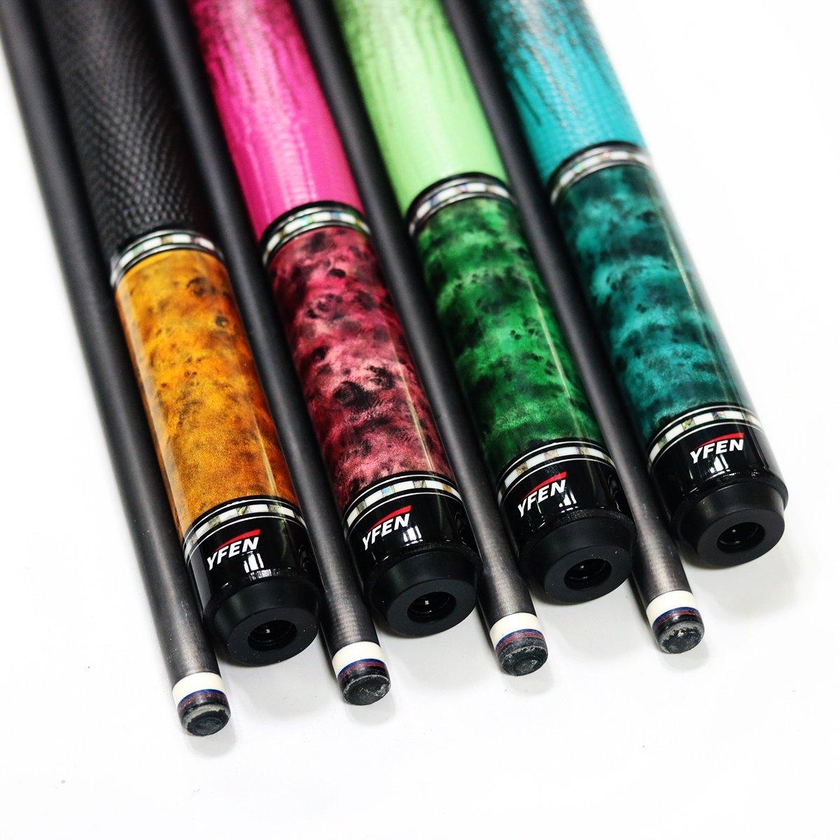 Newest Carbon Fiber Shaft Maple Butt 12.5mm/11.5mm 1/2 Billiard Pool Cue With Extension
