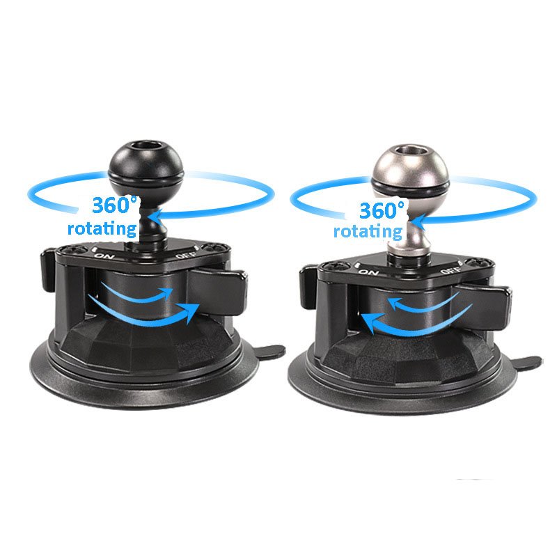 Car Accessories 25mm 20mm 17mm Ball Joint Mount with Suction Cup for Industry Mount Carbon Fiber Telescopic Arm Phone Holders