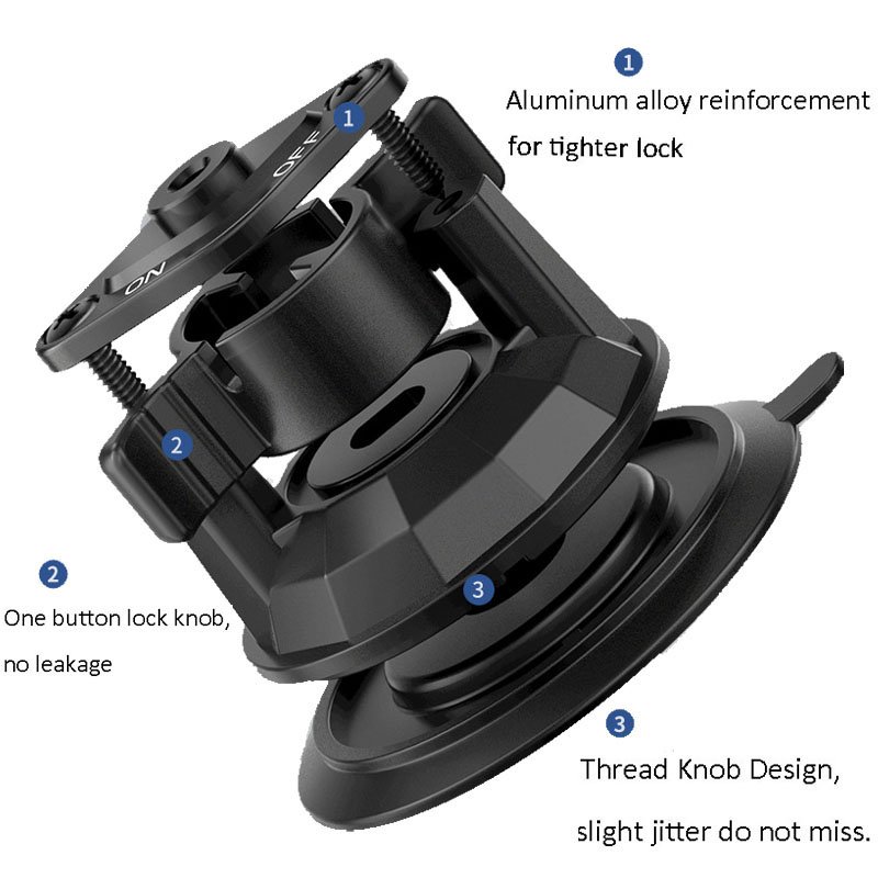 Car Accessories 25mm 20mm 17mm Ball Joint Mount with Suction Cup for Industry Mount Carbon Fiber Telescopic Arm Phone Holders