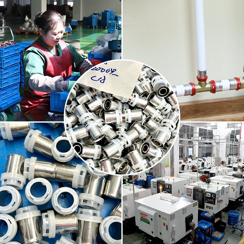 IFAN DIN 16836 All Type Press Fittings PEX Pipe Multilayer 16MM-32MM Brass Joint PEX Fittings
