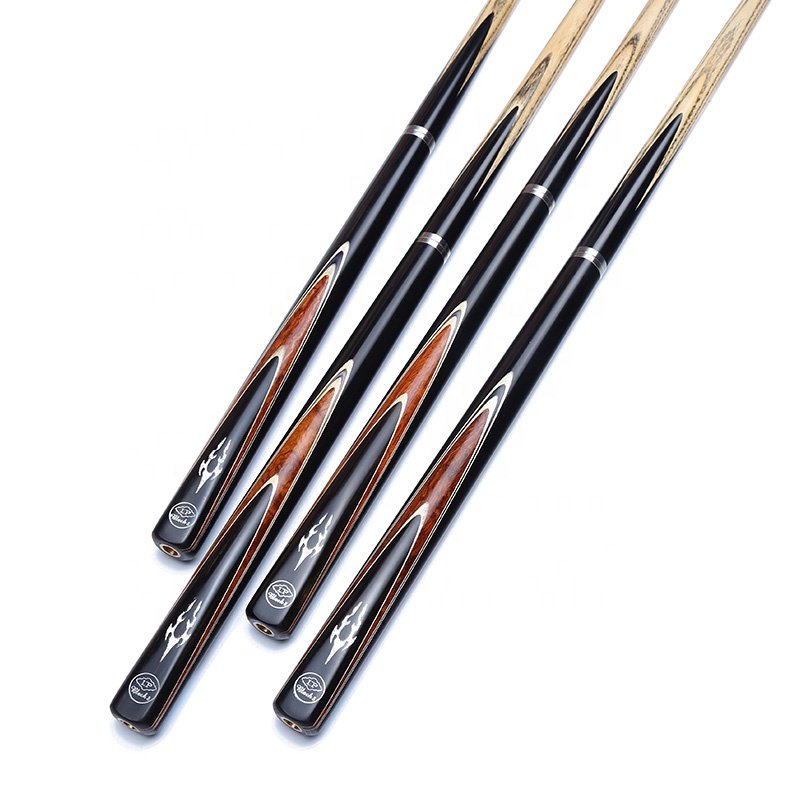 Free Shipping Handmade Snooker Stick 3/4 Stainless Steel Joint Billiard Snooker Cue with Extension and case and Cue Tip on Sale
