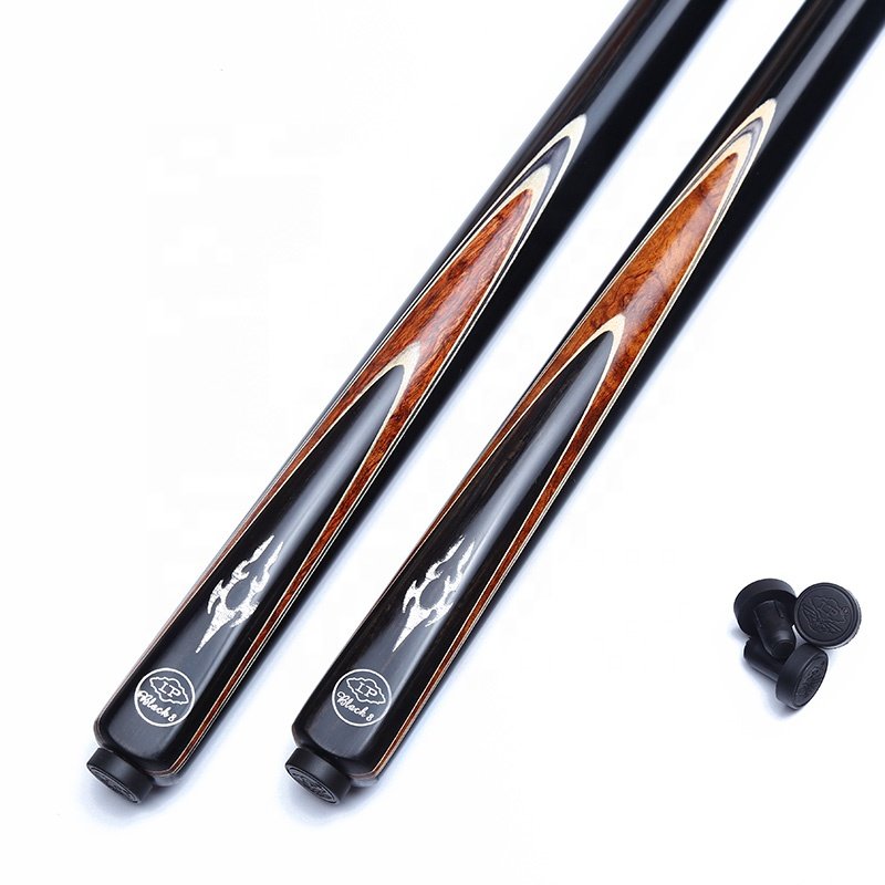 Free Shipping Handmade Snooker Stick 3/4 Stainless Steel Joint Billiard Snooker Cue with Extension and case and Cue Tip on Sale