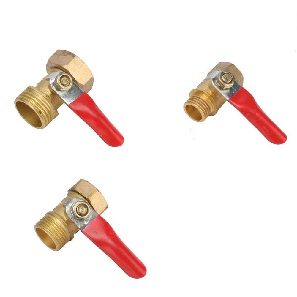 1/4'' 3/8'' 1/2" Female Male Thread Brass Connector Joint Pipe Fitting Adapter Coupling Gas Ball Valve