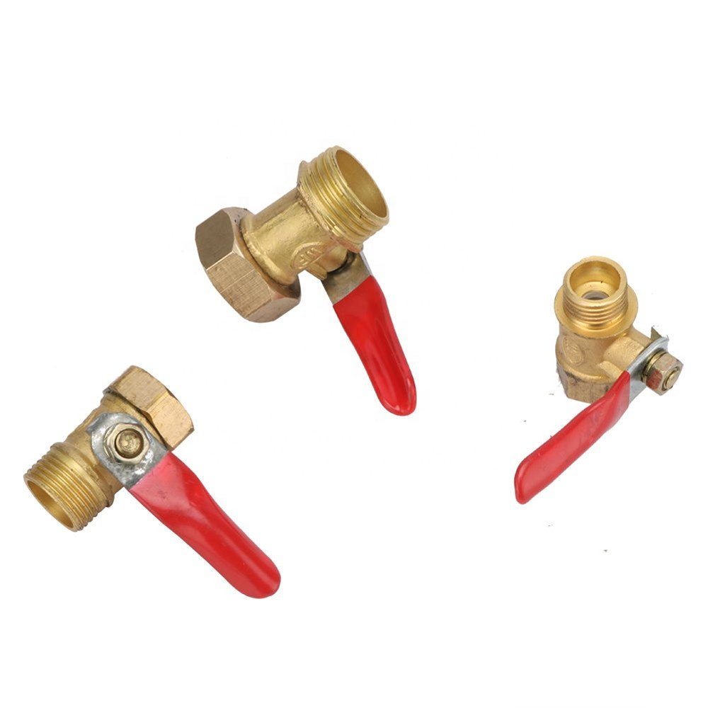1/4'' 3/8'' 1/2" Female Male Thread Brass Connector Joint Pipe Fitting Adapter Coupling Gas Ball Valve