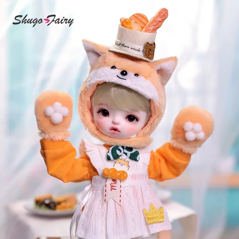 May BJD 1/6 FullSetB Blythe Reborn Winter Cute Shiba Inu Baker Bread Magnetic Accessories Ball Jointed Dolls Shugafairy for Boys