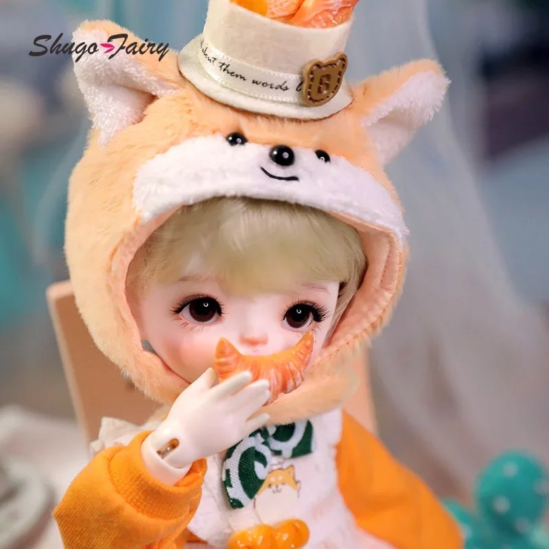 May BJD 1/6 FullSetB Blythe Reborn Winter Cute Shiba Inu Baker Bread Magnetic Accessories Ball Jointed Dolls Shugafairy for Boys