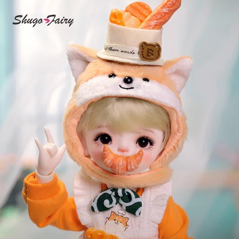 May BJD 1/6 FullSetB Blythe Reborn Winter Cute Shiba Inu Baker Bread Magnetic Accessories Ball Jointed Dolls Shugafairy for Boys