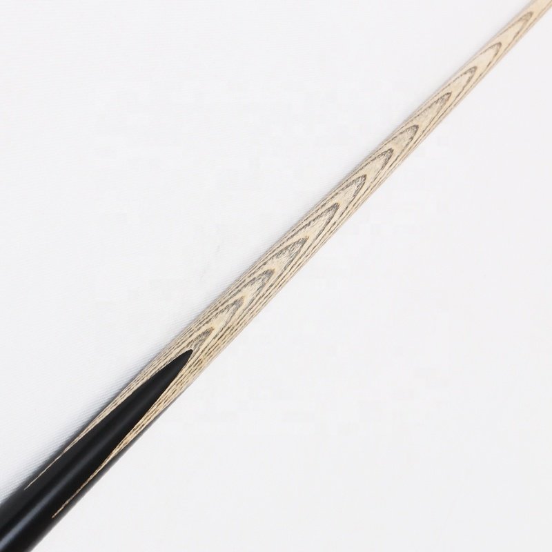 TQG-JX-046 Three-Quarters Stainless Steel Carbon Maple White Wax Wood Billiards Cue Snooker Pool Cue 57 Inches Blended Ebony