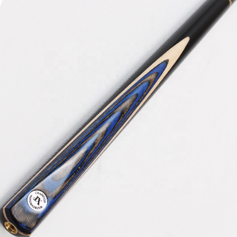 TQG-JX-046 Three-Quarters Stainless Steel Carbon Maple White Wax Wood Billiards Cue Snooker Pool Cue 57 Inches Blended Ebony