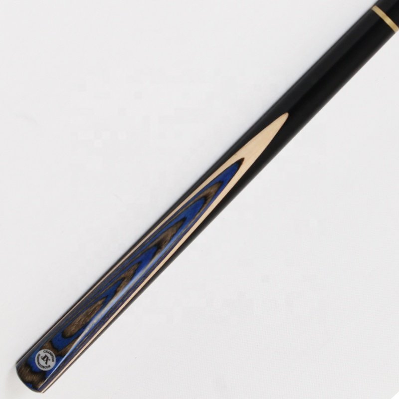 TQG-JX-046 Three-Quarters Stainless Steel Carbon Maple White Wax Wood Billiards Cue Snooker Pool Cue 57 Inches Blended Ebony