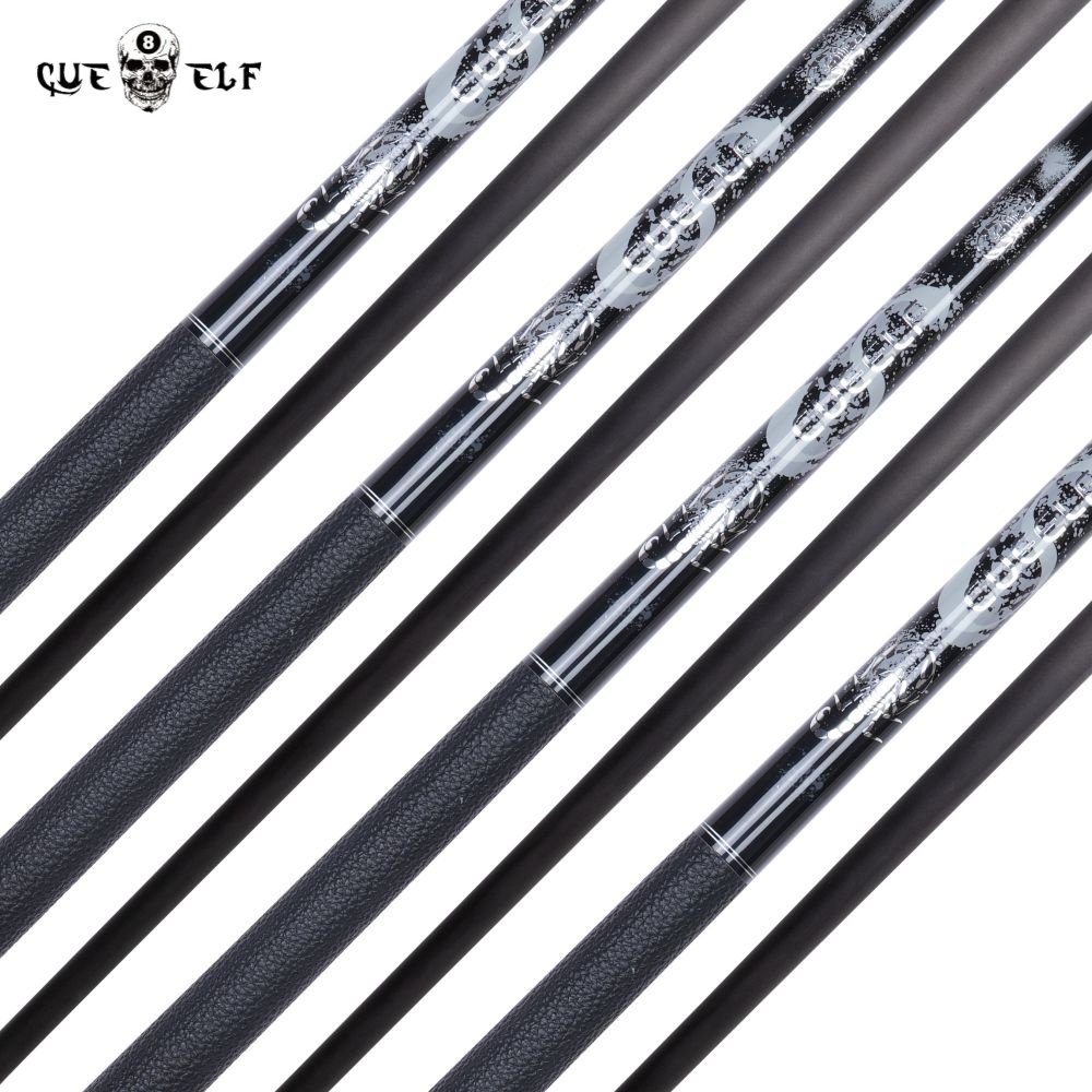 CUEELF Carbon Fiber Billiard Cues Real Leather Warp Billiard Pool Cue Attach Cue Extention 12.5mm Tip Size