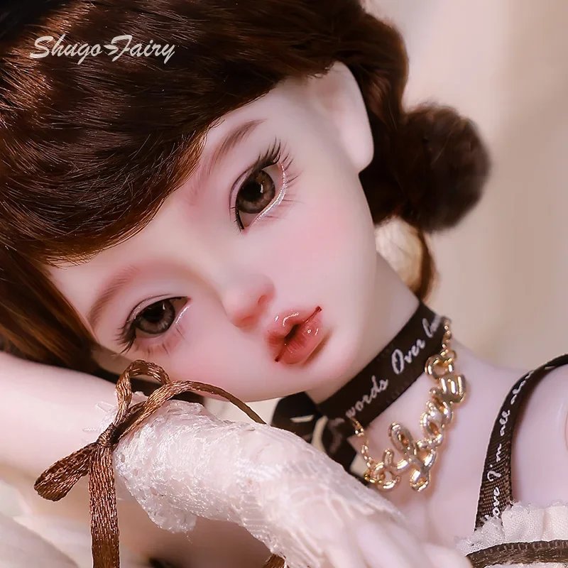 Lena 1/4 BJD Doll Shugafairy's Mini Lolita Style Birthday Toy Resin Ball Jointed Bariy Body with Big Chest for Girls