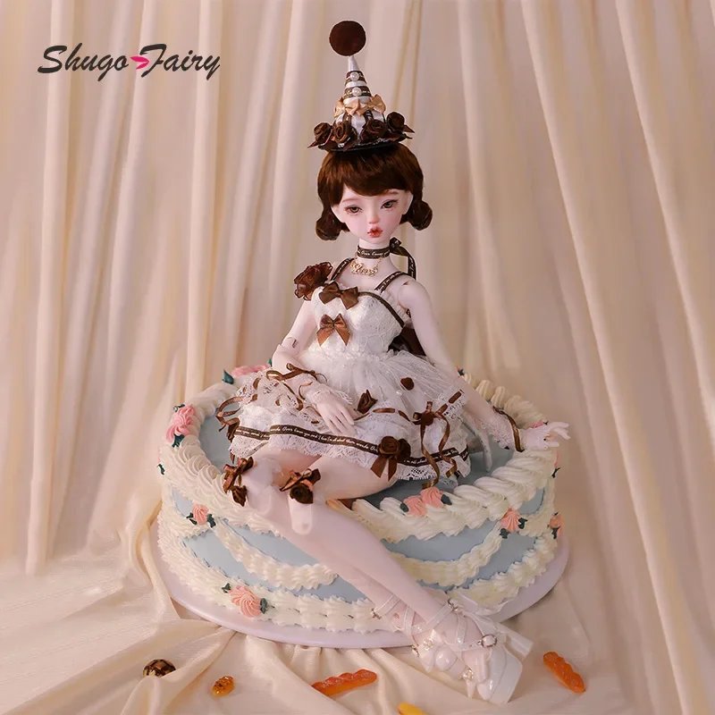 Lena 1/4 BJD Doll Shugafairy's Mini Lolita Style Birthday Toy Resin Ball Jointed Bariy Body with Big Chest for Girls