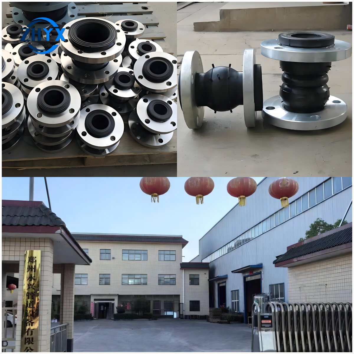 ASME JIS Standard Corrosion Resistant DN32 Pressure Ring Flexible Iron Rubber Expansion Joint for Water Oil Air Plumbing