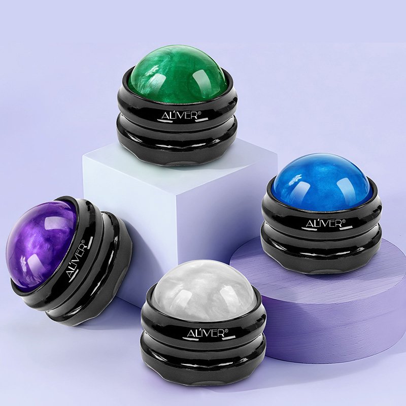 ALIVER Body Therapy Tool Foot Massage Roller Ball for Sore Muscles Oil Neck Back Deep Tissue Stiffness Joint Pain Stress Relief