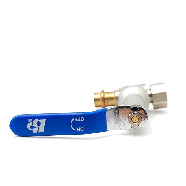 BH Press Brass Ball Valve with Long Neck Joint End and Press End