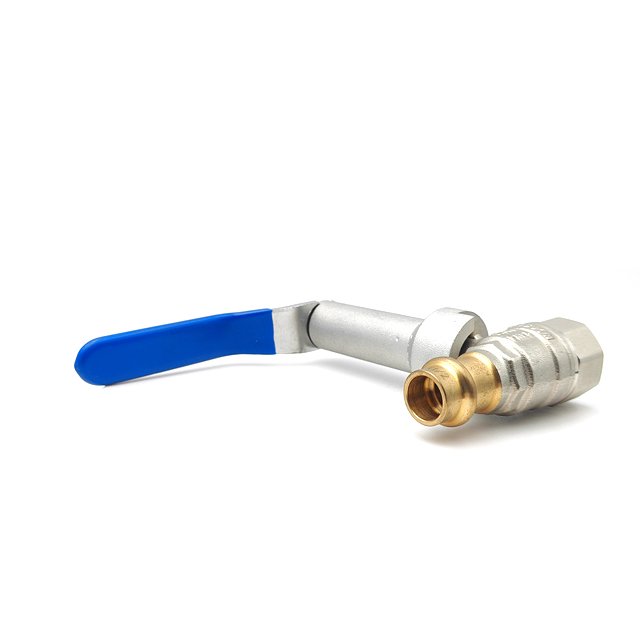BH Press Brass Ball Valve with Long Neck Joint End and Press End