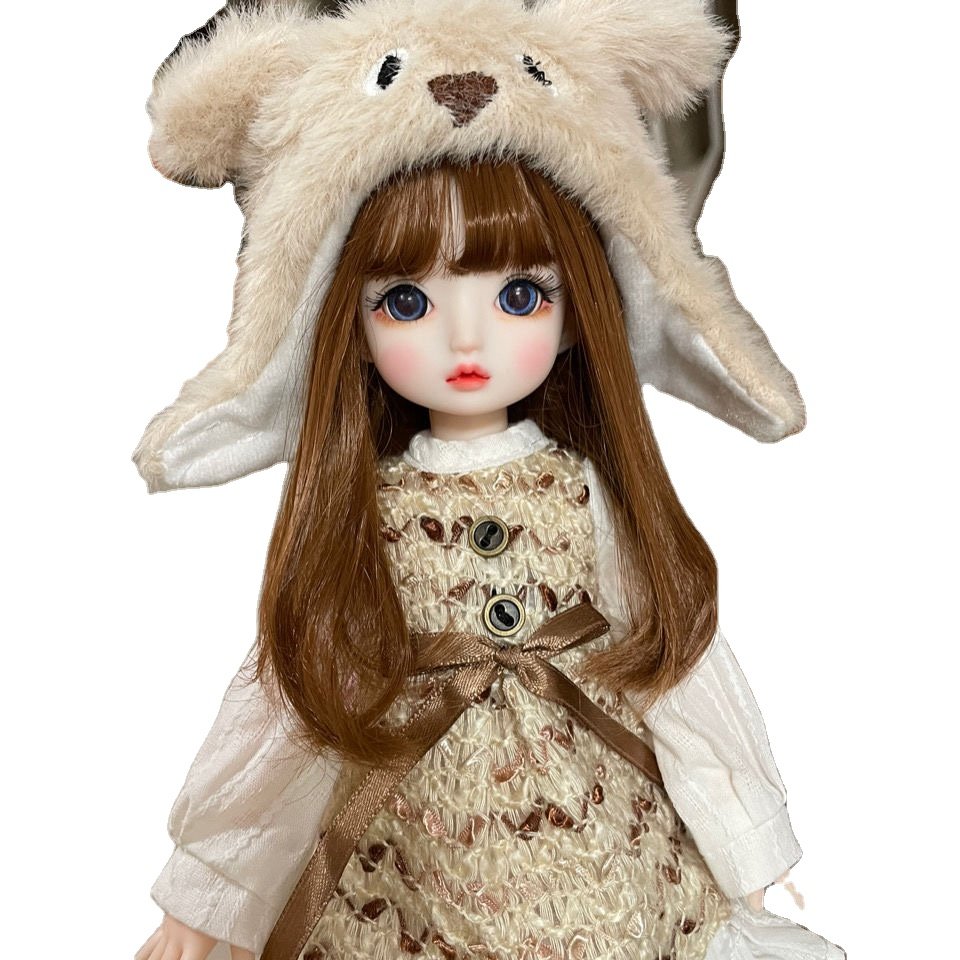 Handmade 1/6 Mini Fashion BJD Doll Jointed Ball MSD Cute Make up Movable Princess Clothes Suit Accessories Baby Toy Nude Girls