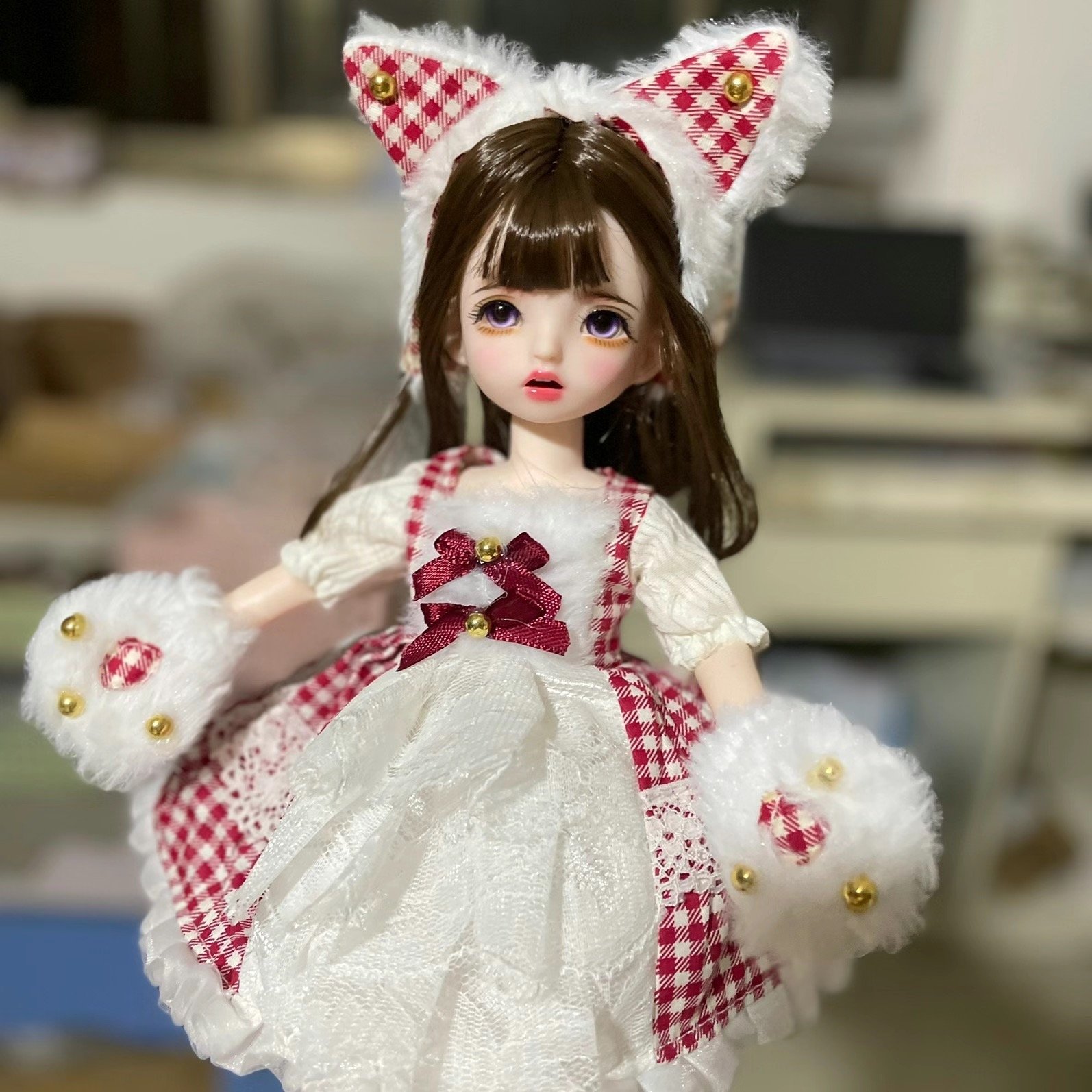 Handmade 1/6 Mini Fashion BJD Doll Jointed Ball MSD Cute Make up Movable Princess Clothes Suit Accessories Baby Toy Nude Girls