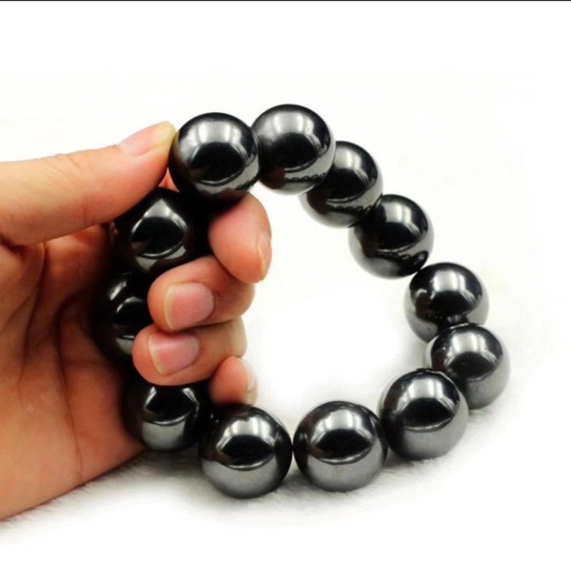 Customized High-performance Ferrite Anisotropic Black Gloss Massage Special Magnetic Ball Oval Ferrite Magnetic Beads